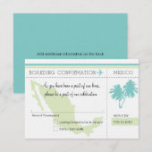 RSVP Instapkaart NAAR MEXICO Kaartje (Voorkant / Achterkant)