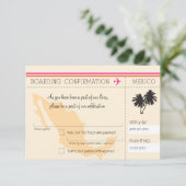 RSVP-instapkaart naar Mexico RSVP Kaartje (Staand voorkant)