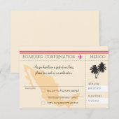 RSVP-instapkaart naar Mexico RSVP Kaartje (Voorkant / Achterkant)