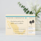 RSVP-instapkaart naar Mexico RSVP Kaartje (Staand voorkant)