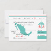 RSVP-instapkaart naar Mexico RSVP Kaartje (Voorkant)