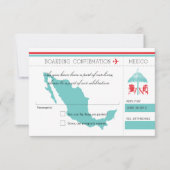 RSVP-instapkaart naar Mexico RSVP Kaartje (Voorkant)