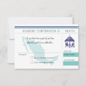 RSVP-instapkaart naar Mexico RSVP Kaartje (Voorkant)