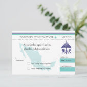 RSVP-instapkaart naar Mexico RSVP Kaartje (Staand voorkant)