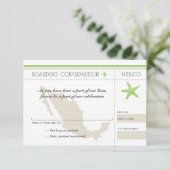 RSVP-instapkaart naar Mexico RSVP Kaartje (Staand voorkant)