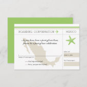 RSVP-instapkaart naar Mexico RSVP Kaartje (Voorkant / Achterkant)