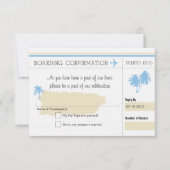 RSVP-instapkaart naar Puerto Rico RSVP Kaartje (Voorkant)