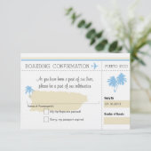 RSVP-instapkaart naar Puerto Rico RSVP Kaartje (Staand voorkant)