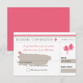 RSVP-instapkaart naar Puerto Rico RSVP Kaartje (Voorkant / Achterkant)