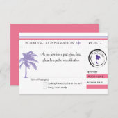 RSVP Instapkaart NAAR THAILAND (Voorkant / Achterkant)