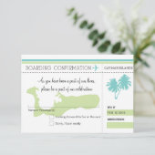 RSVP-instapkaart voor CAYMAN-EILANDEN RSVP Kaartje (Staand voorkant)