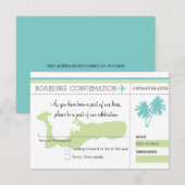 RSVP-instapkaart voor CAYMAN-EILANDEN RSVP Kaartje (Voorkant / Achterkant)