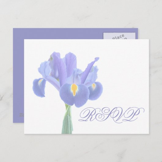 RSVP Iris-Briefkaarten Uitnodiging Briefkaart (Voorkant / Achterkant)