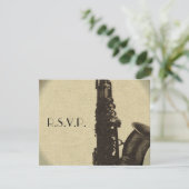 RSVP Jazz Age Huwelijksuitnodiging Art Deco Style (Staand voorkant)