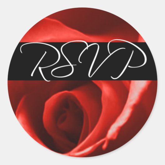 RSVP-Jubileum en gebeurtenisenvelopzegel Ronde Sticker (Voorkant)