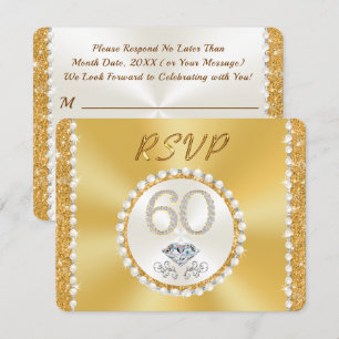 RSVP-Jubileum met 60e bruiloft Kaart