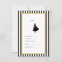 RSVP-kaart 65e verjaardag Zwart & Goud
