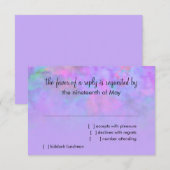 RSVP-kaart — Abstract ontwerp in Paars RSVP Kaartje (Voorkant / Achterkant)