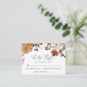 RSVP-kaart AMBER Rustige herfst Informatiekaartje (Staand voorkant)