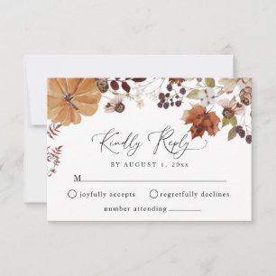 RSVP-kaart AMBER Rustige herfst RSVP Kaartje