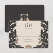 RSVP-kaart  Art Nouveau Kaart (Voorkant / Achterkant)