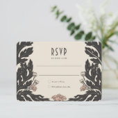 RSVP-kaart  Art Nouveau Kaart (Staand voorkant)