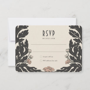 RSVP-kaart Art Nouveau Kaart