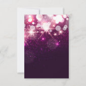 RSVP Kaart - Beauty Roze Glitter Sparkles (Achterkant)