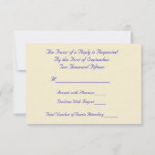 RSVP-kaart—Blauw en goud RSVP Kaartje (Achterkant)
