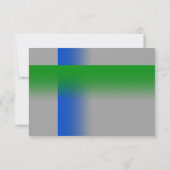 RSVP-kaart blauw en groen op elke kleur RSVP Kaartje (Achterkant)