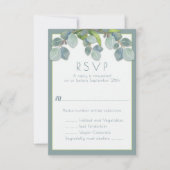 RSVP-kaart botanische Eucalyptustak Kaart (Voorkant)