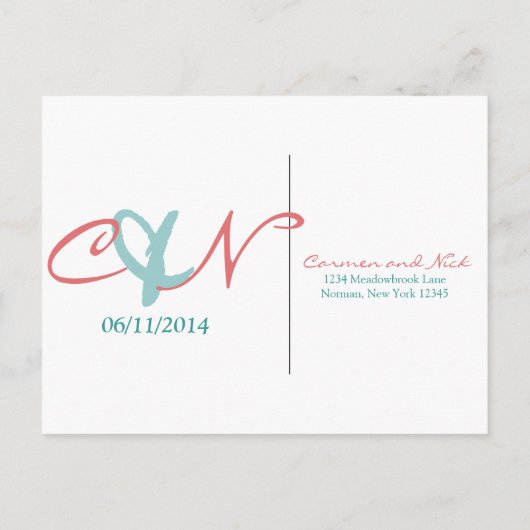 RSVP-kaart Briefkaart (Achterkant)