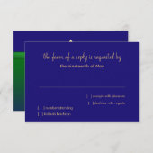 RSVP-kaart Bright Green en Blue Ombre Star Kaart (Voorkant / Achterkant)