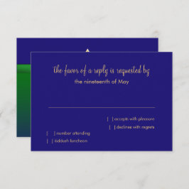 RSVP-kaart Bright Green en Blue Ombre Star Kaart