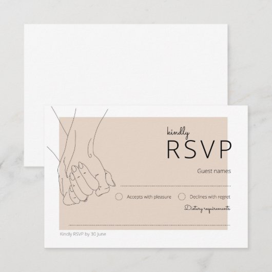 RSVP-kaart - De Oliva Suite RSVP Kaartje (Voorkant / Achterkant)