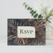 RSVP-kaart Donker en Moody Wedding RSVP Kaartje (Staand voorkant)