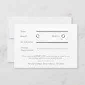 RSVP-kaart Donker en Moody Wedding RSVP Kaartje (Achterkant)
