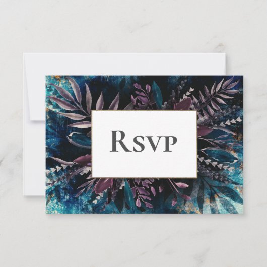 RSVP-kaart Donker en Moody Wedding RSVP Kaartje (Voorkant)