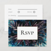 RSVP-kaart Donker en Moody Wedding RSVP Kaartje (Voorkant / Achterkant)