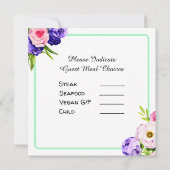 RSVP-kaart | Elegante Waterverf bloemenbruiloft (Achterkant)