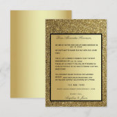 RSVP-kaart Glitter Gold Reminder Wedding RSVP Kaartje (Voorkant / Achterkant)