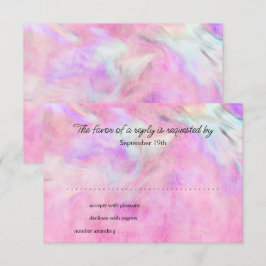 RSVP-kaart Hot Pink en Paarse Tie Dye-ontwerp RSVP Kaartje