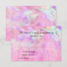 RSVP-kaart — Hot-roze en Paarse kleuren