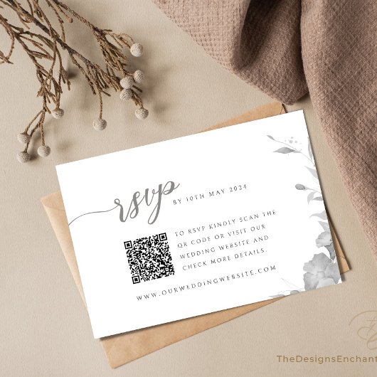 RSVP-kaart Huwelijksreactie Kaart Boho Floral