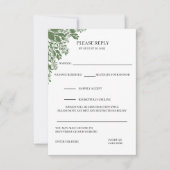 RSVP-kaart in klassiek groen RSVP Kaartje (Voorkant)