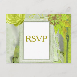 RSVP-kaart in lichtgroen Uitnodiging Briefkaart
