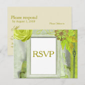 RSVP-kaart in lichtgroen Uitnodiging Briefkaart (Voorkant / Achterkant)