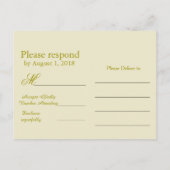 RSVP-kaart in lichtgroen Uitnodiging Briefkaart (Achterkant)