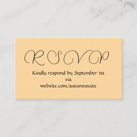 RSVP-kaart Informatiekaartje (Voorkant)