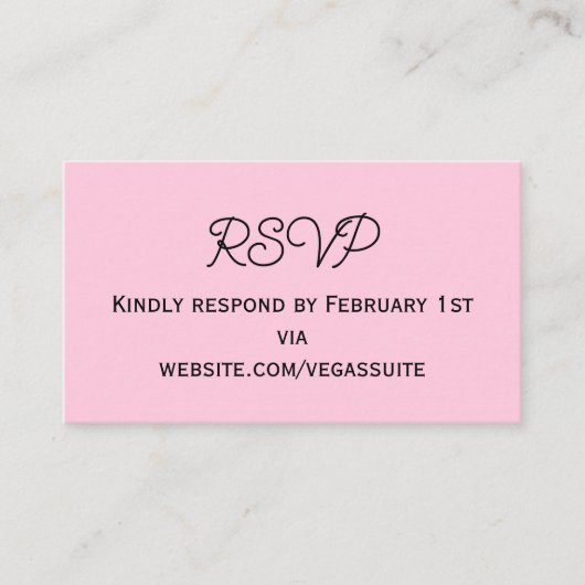 RSVP-kaart Informatiekaartje (Voorkant)